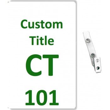 Custom Printed Numbered PVC Badges + Strap Clips - 10 pack